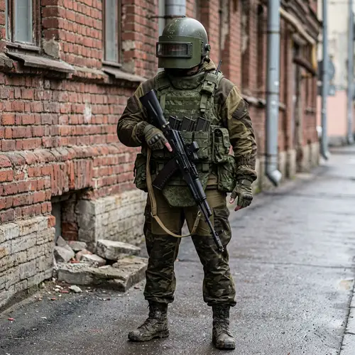 Soldier in Zabrallo Body Armor and Maska Helmet