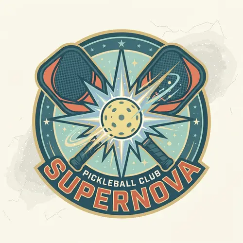 Supernova Pickleball Team Logo Design