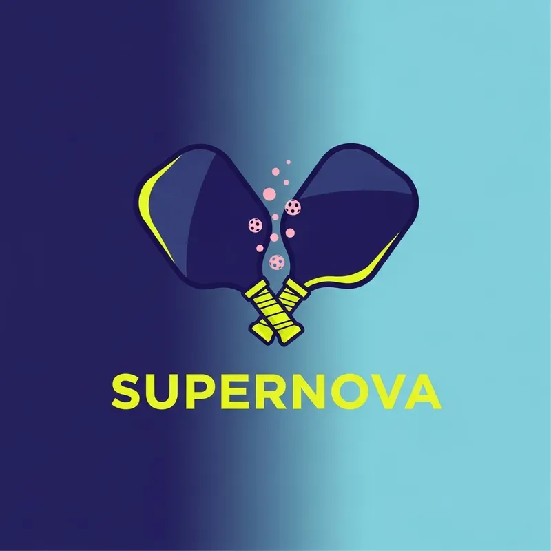 Supernova Pickleball Team Logo Design