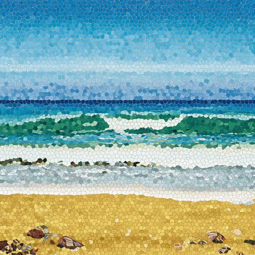 Stunning Mosaic Design Beach Scene Art