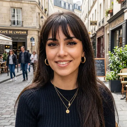 Realistic Female Portrait with Gold Jewelry