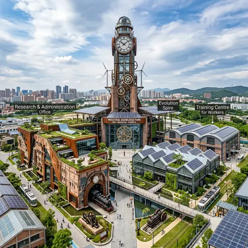 Architectural Form for Industrial Knowledge Park: Homage to Industrial Revolution & Latest Technology