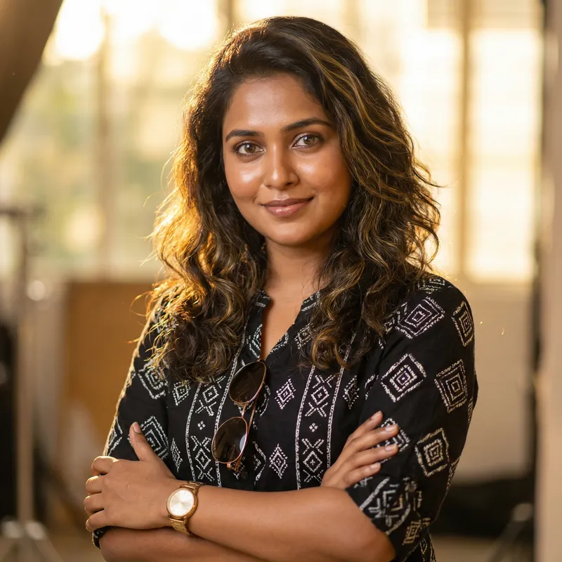 Elegant Portrait of a South Indian Woman