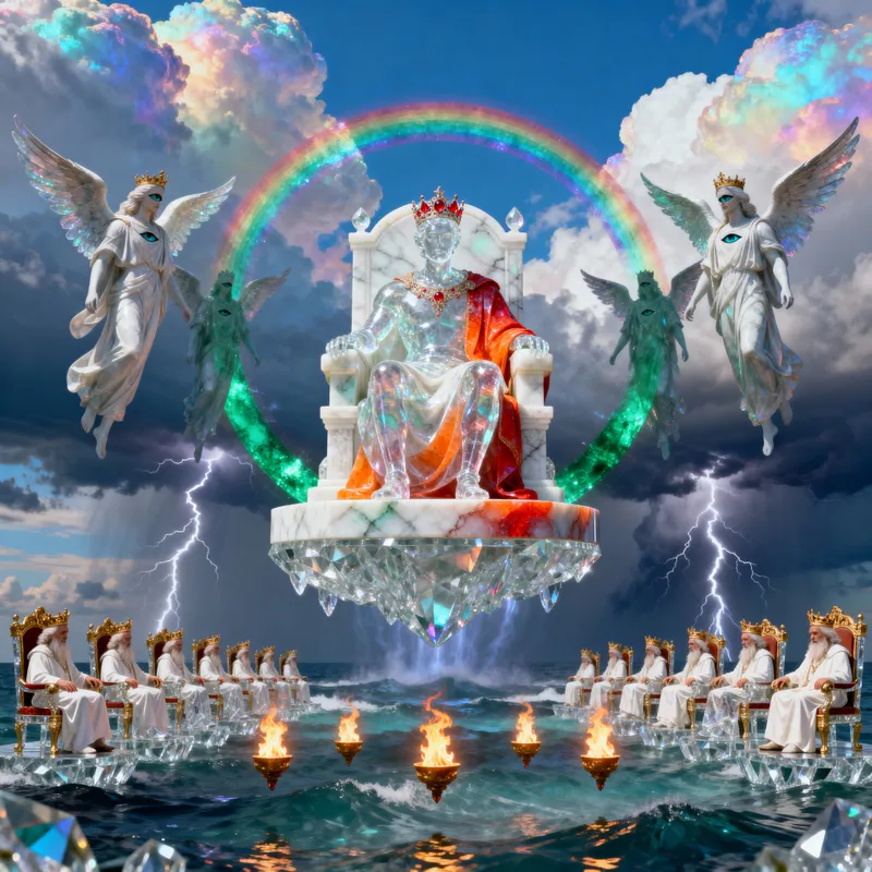 Epic Hyper-Realistic Throne in Celestial Sky Epic Hyper-Realistic Throne in Celestial Sky