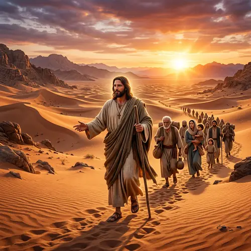 Christ as Provider in the Desert - Epic Realism