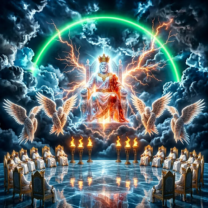 Epic Hyper-Realistic Throne in Celestial Sky