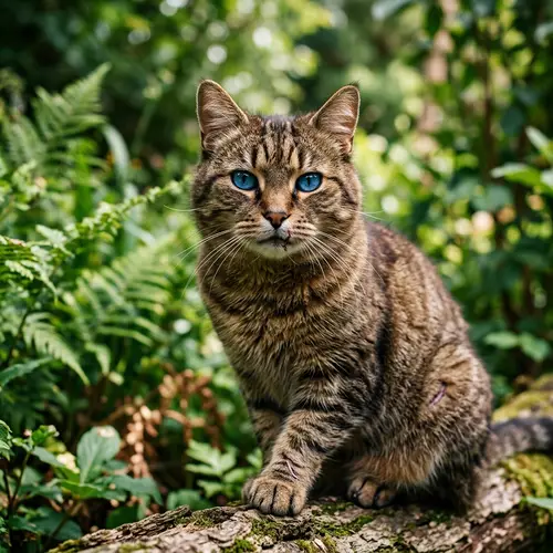 Hyper-Realistic Portrait of a Brown Cat