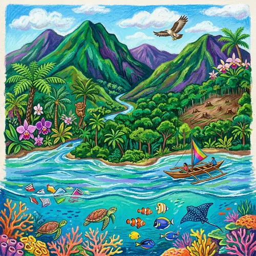 Vibrant Philippine Natural Resources Art: Poster Contest Entry