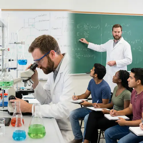 Diverse Classroom Lecture | Professor in Laboratory Explaining