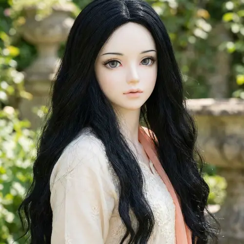 Radiant Woman with Pale Skin, Grey Eyes, and Full Lips