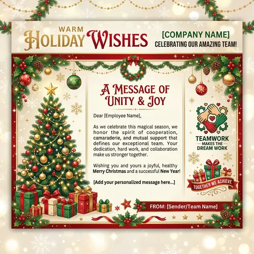Festive Christmas Template for Company Employees