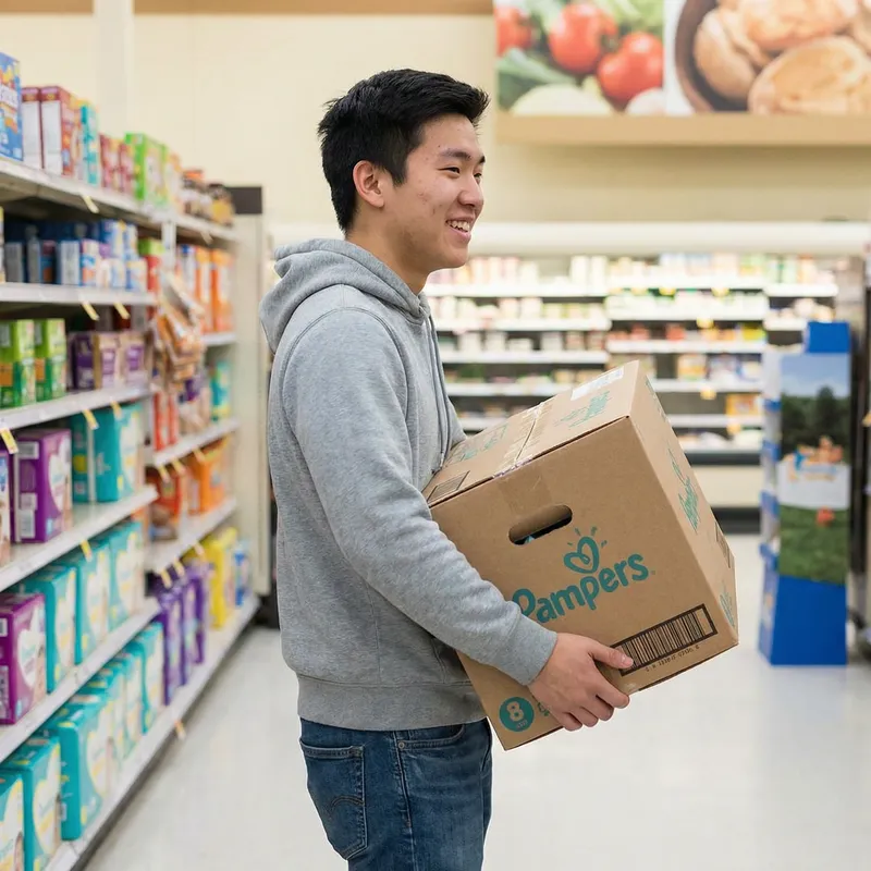 20-Year-Old Asian Boy in Wet Saggy Diapers