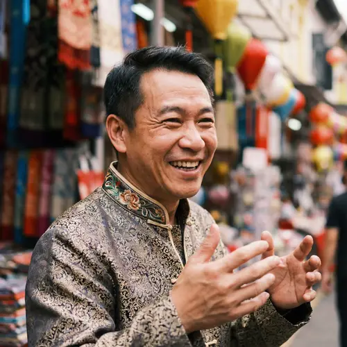 Cultural Portrait | Asian Man in Traditional Attire