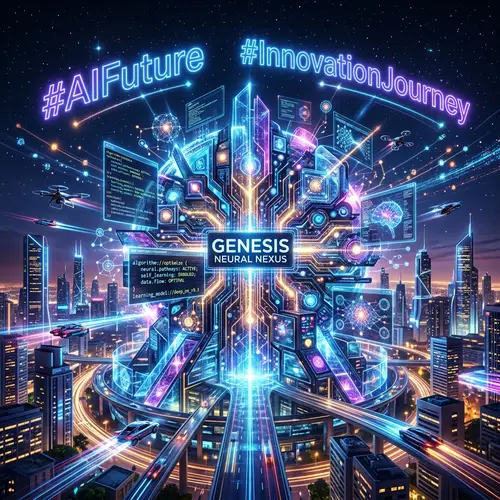 Futuristic AI Scene: A Visual Innovation Journey