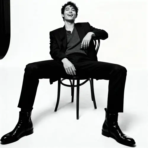 Striking Black and White Fashion Portrait