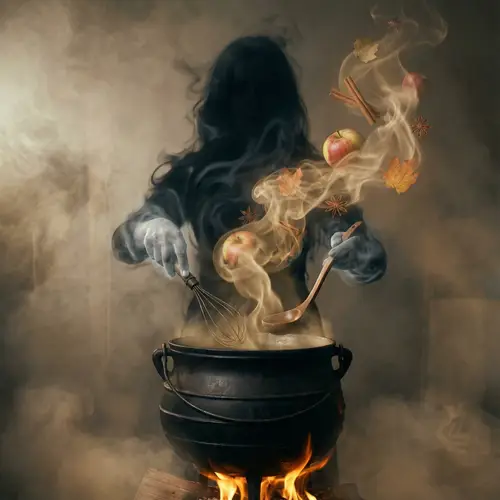 Mystical Cooking: Enigmatic Cauldron Scene