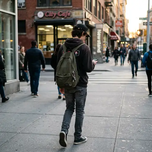 Realistic Teenager Seen From Behind