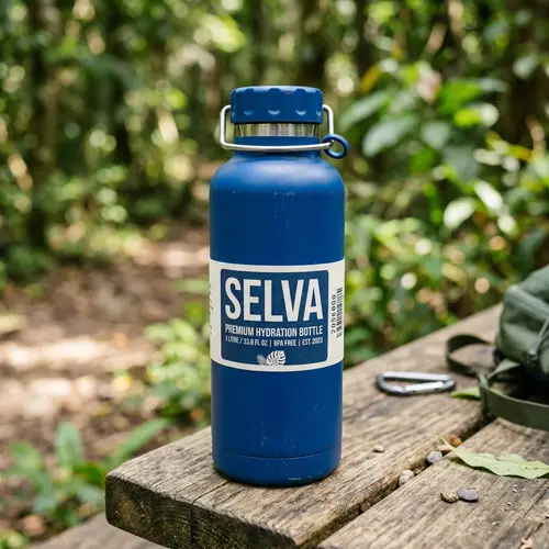 Cobalt Blue 1 Litre Water Bottle - Selva Label