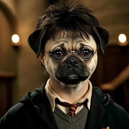 Harry Potter with a Pug Face – Unique Art
