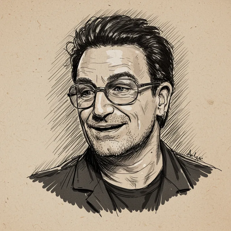 Bono Sketch Art - Unique Artwork Inspiration