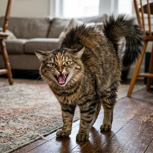 Angry Cat Displaying Aggression | Pet Behavior Insight