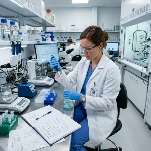 Caucasian Woman Health Laboratory Technician | Lab Instruments