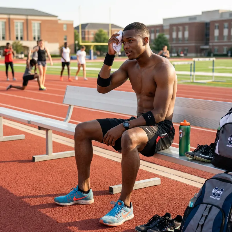 Young African College Athlete - Celebrating Strength Young African College Athlete - Celebrating Strength