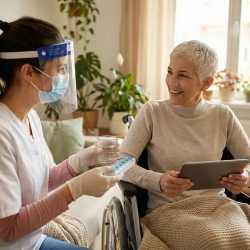 Compassionate Care Worker Assisting Disabled Woman | Trust Captured