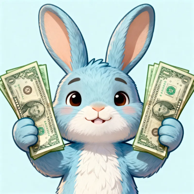 Cute Rabbit Mascot for Money Transfer Services