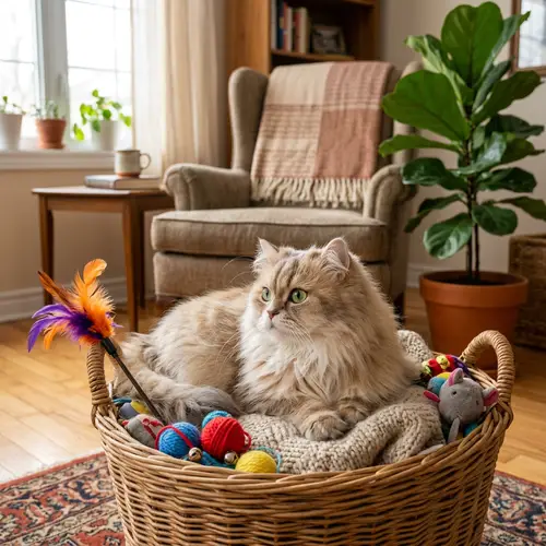 Detailed Persian Cat Image in White and Fawn Colors