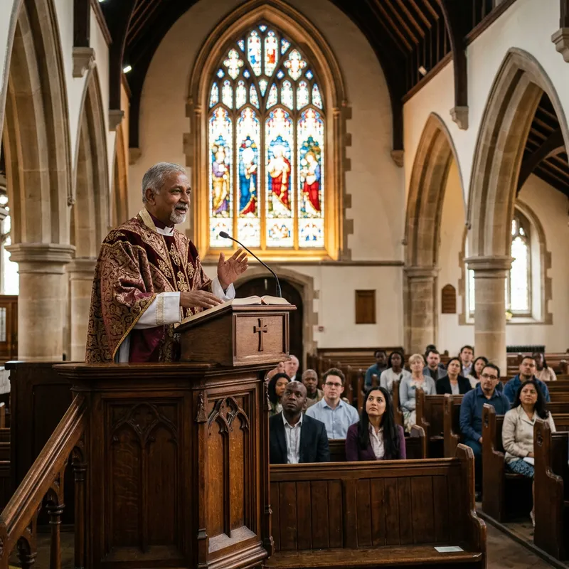 Sermon at Historic Church: Diverse Congregation in awe
