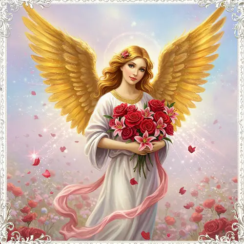 Beautiful Angelic Valentine's Card Creation