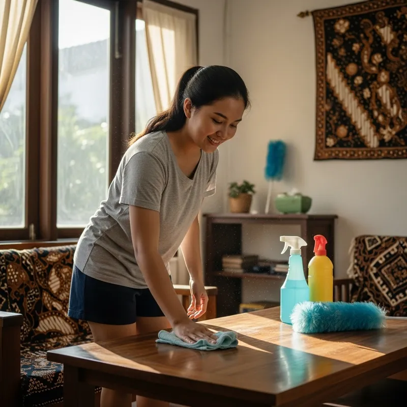Indonesian Housewives House Cleaning Tips