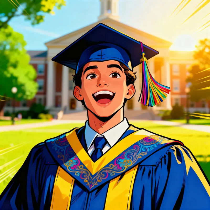 Joyful Graduation Caricature Art