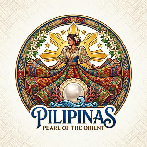 Tatak Pinoy Logo: Vibrant Baro't Saya & Pearl of the Orient