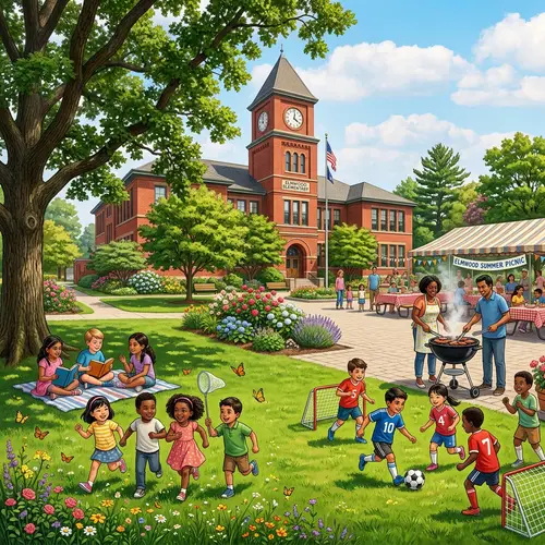 Idyllic Summer Days at School