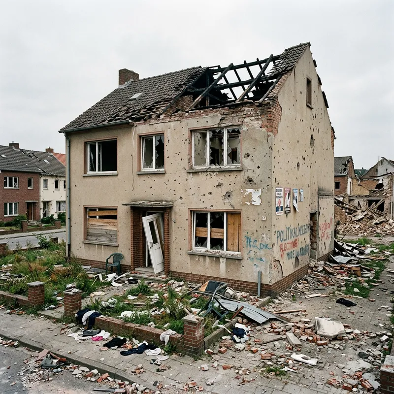 House Destruction in War Zone: Assad Regime Impact