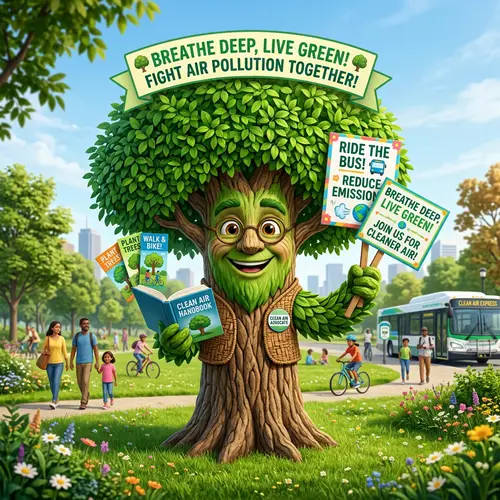 Engaging Tree Mascot for Air Quality Awareness