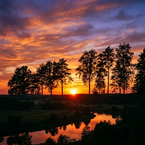 Captivating Sunset - Fiery Shades of Orange & Red