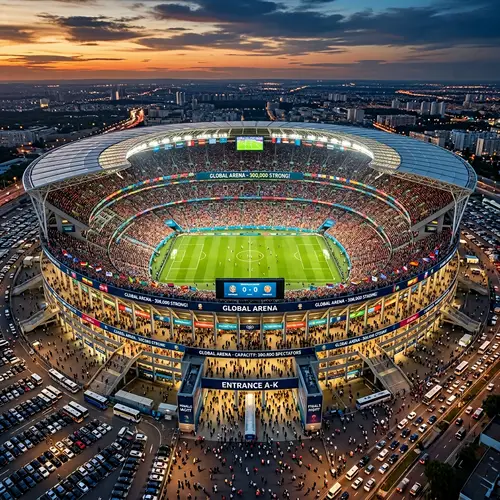 Massive Stadium with 300,000 Spectator Capacity