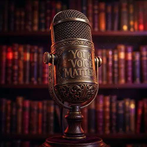 Engraved Microphone: Your Voice Matters