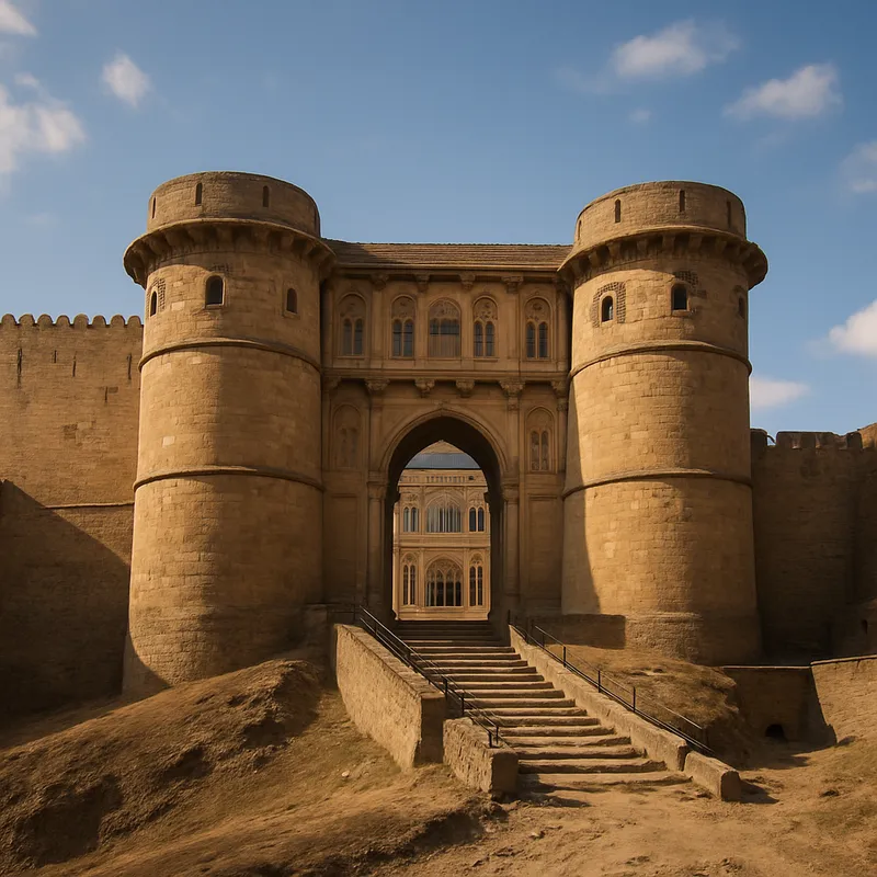 Majestic Ancient Castle Painting: A Stunning View