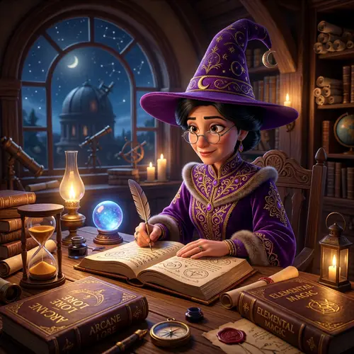 Enchanting 3D Disney-Style Wizard Woman Art