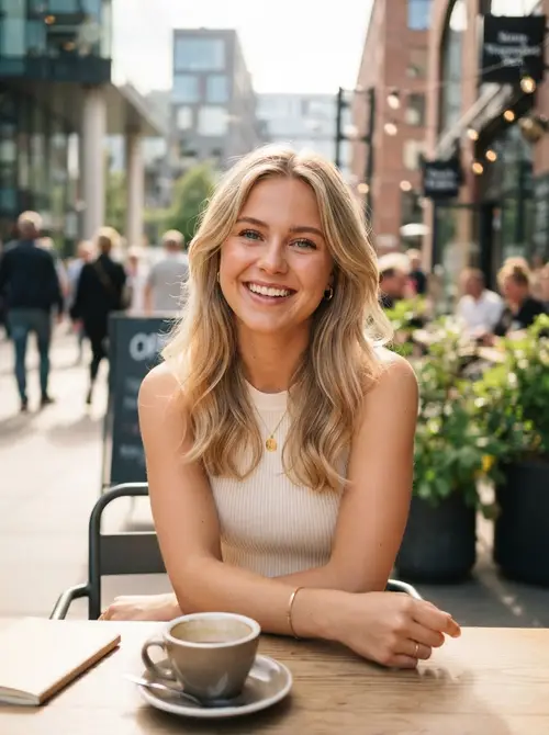 Modern Smiling Blonde Woman | 20 Years Old