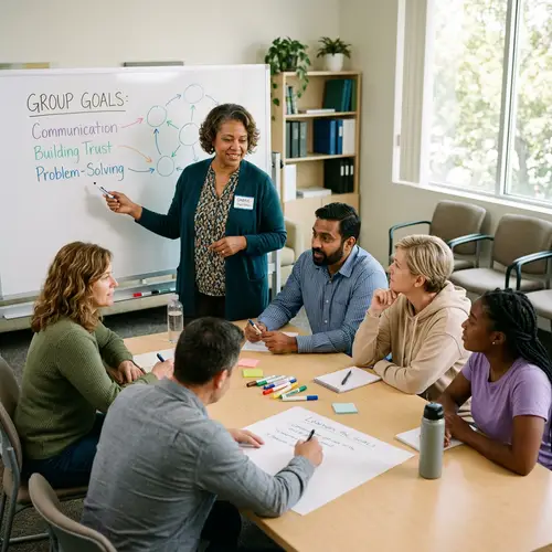 Structured Group Learning with Therapist Facilitation