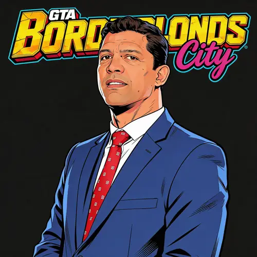 GTA Vice City Style Art in Borderlands Celshading