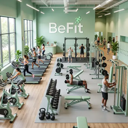 BeFit Sports Fitness Club - Inspiring Exercise Machines in Pastel Green