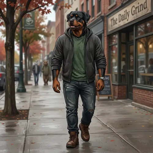 Anthro Male Rottweiler Character Design