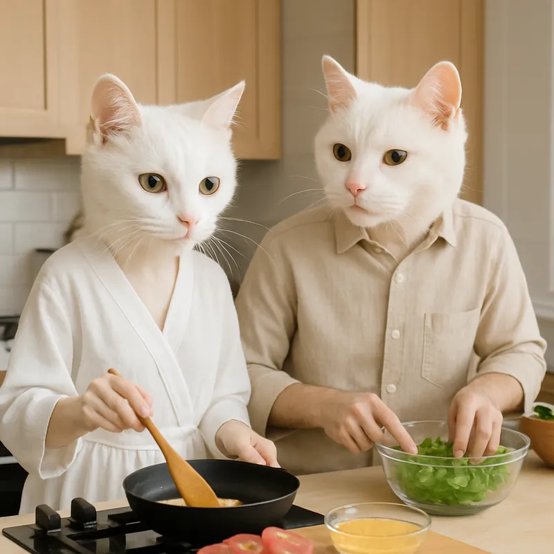 White Cat Chef: Cooking with Husband in Style