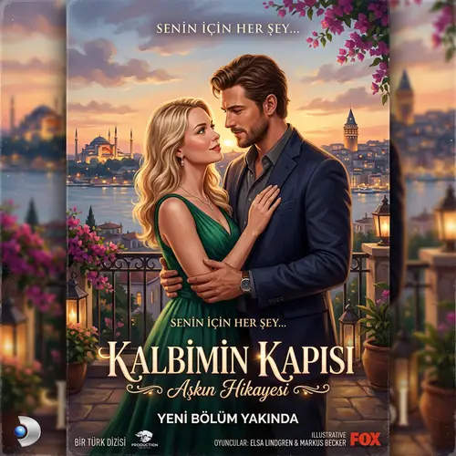 Romantic Drama Digital Painting | Blonde Woman & European Man